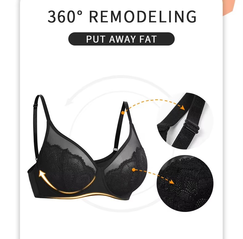 Lace Mesh See-Through Bra (8) Lace Mesh See-Through Bra (8)