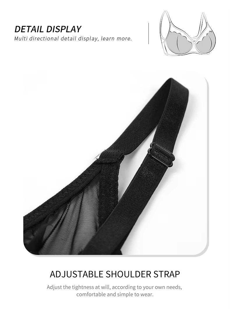 Lace Mesh See-Through Bra (2) Lace Mesh See-Through Bra (2)