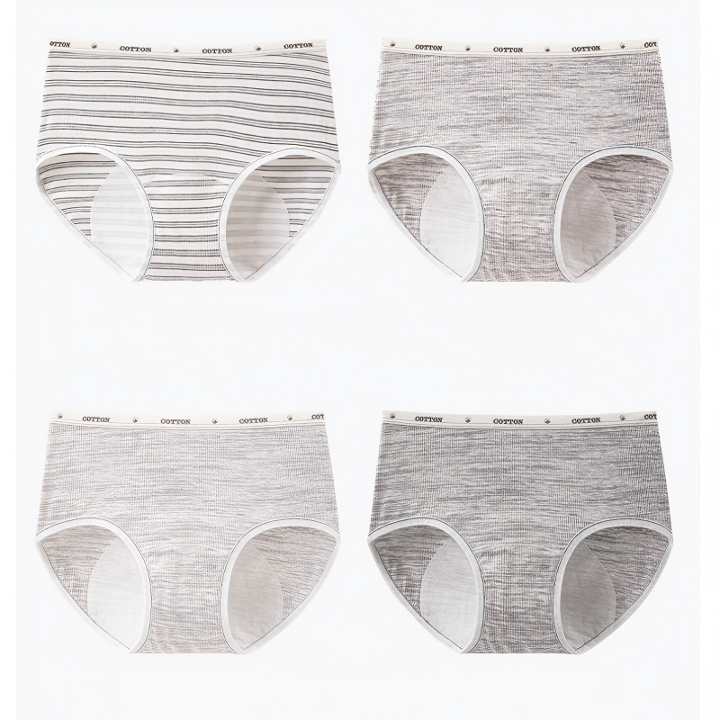 High Waist Antibacterial Plus Size Period Panties Extended Cotton Crotch