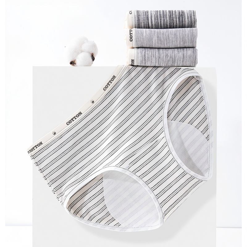 High Waist Antibacterial Plus Size Period Panties Extended Cotton Crotch