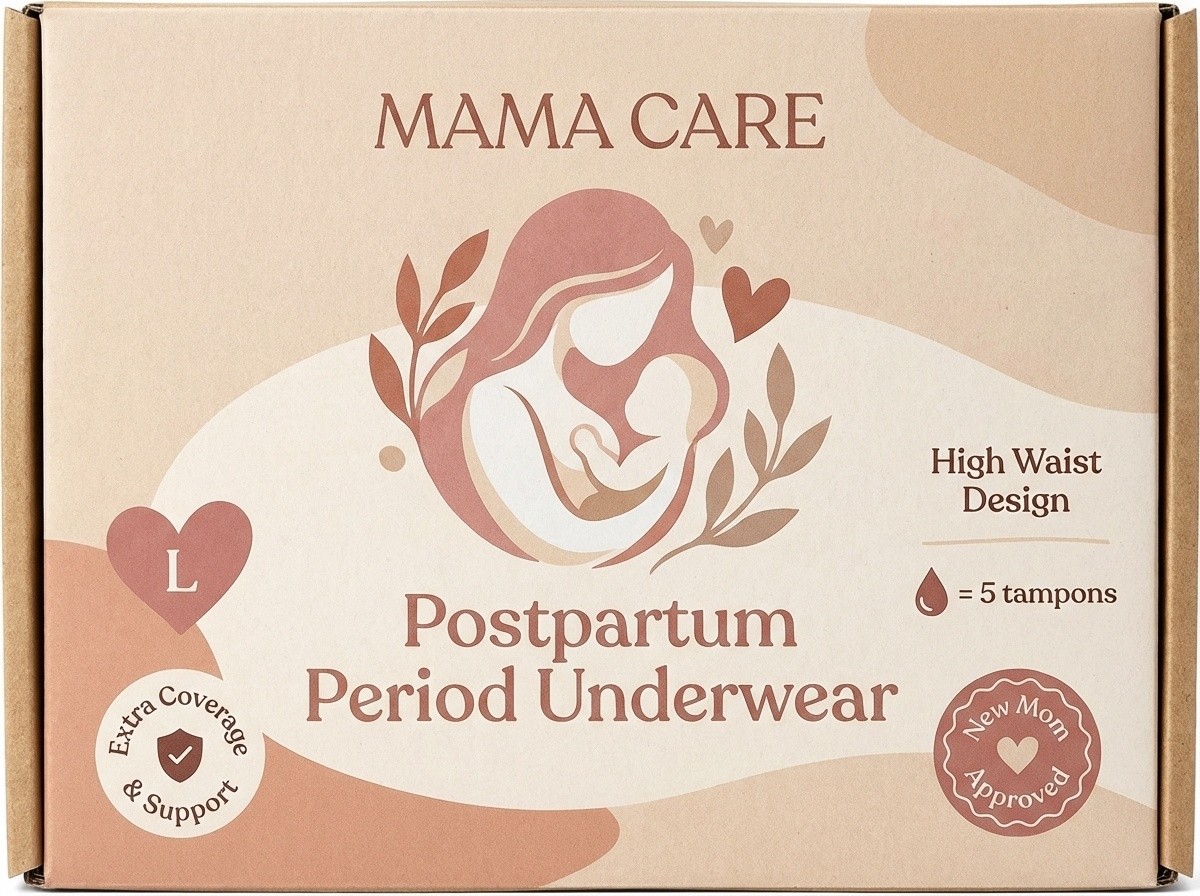 The Maternity Care Series: Postpartum & Period Panties Packaging