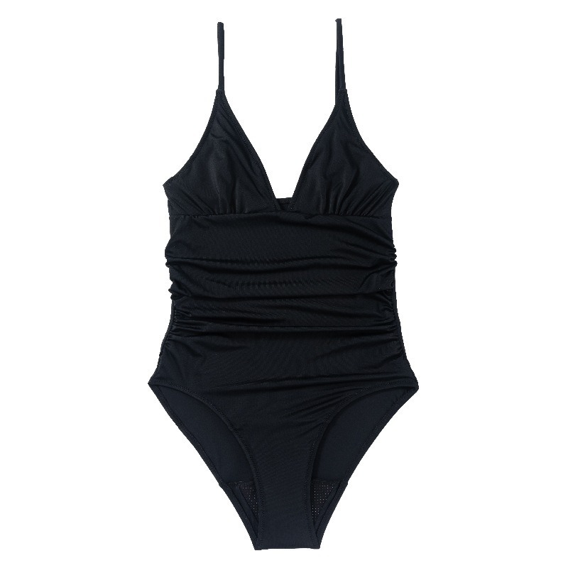 Wholesale Deep V Ruched Period Swimsuit