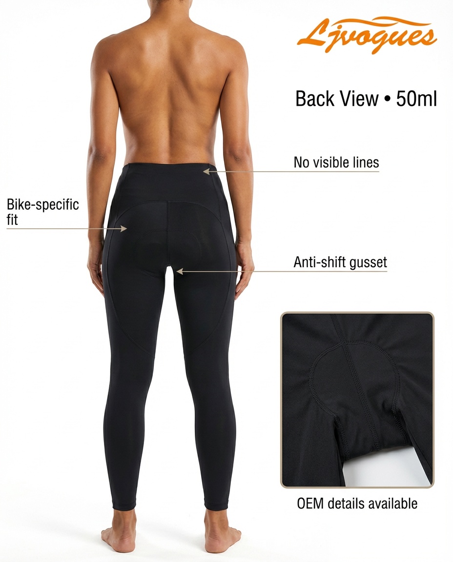 Activewear bottoms with built-in multi-layer absorbent gusse Cycling Leggings