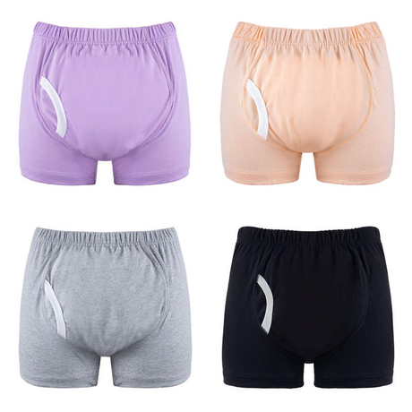 Wasbaar incontinentieondergoed voor volwassenen | OEM herbruikbare stoffen luierbroekjes - 100% katoen, 5-laags 3D-lekvrij, hoge elastische tailleband, L-XXL, groothandel en productie op maat