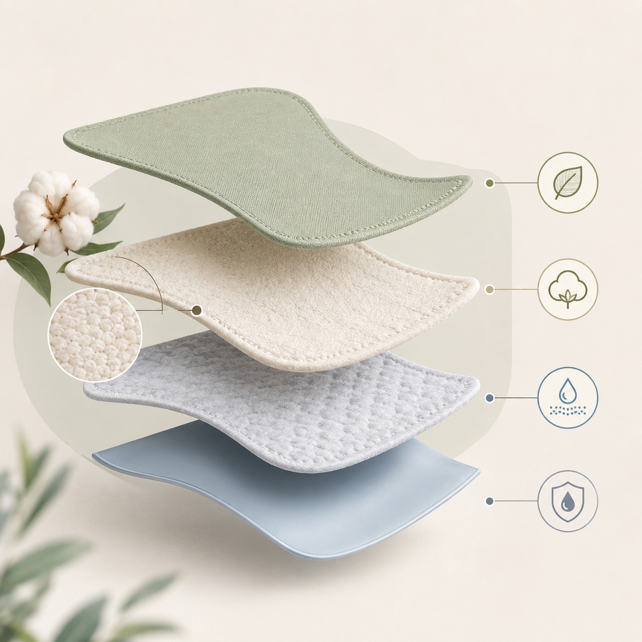 Organic Cotton for Period Underwear and Leak-Proof Appare