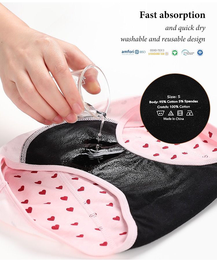 A-Class Student Period Panties Pure Cotton Leak-Proof for School