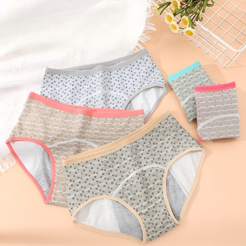 Mid-Waist Sleep Period Panties Comfortable Nighttime Leak-Proof Protection