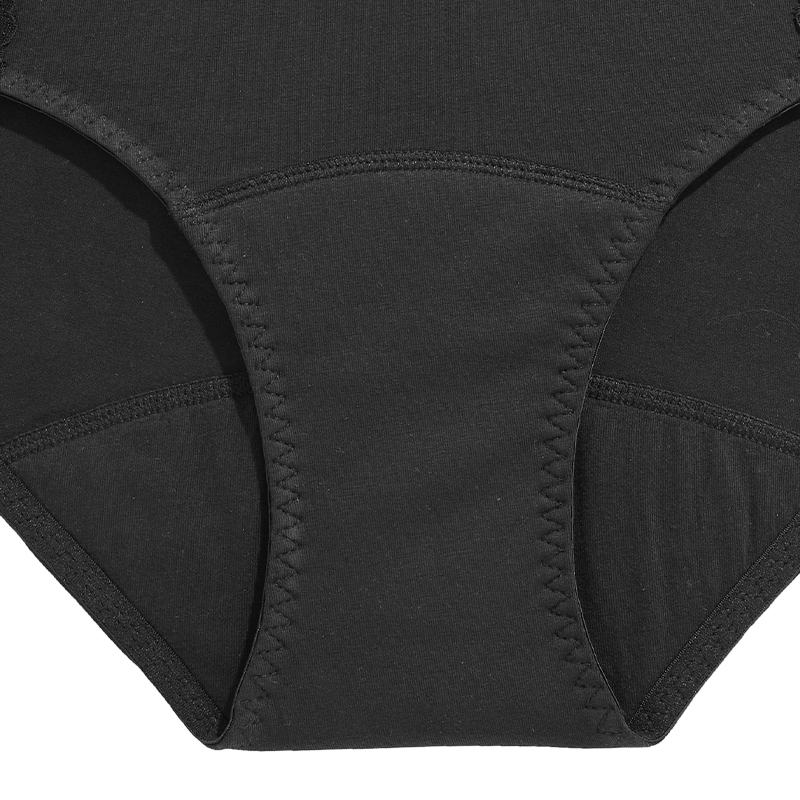 CR-25016 4-Layer Leak-Proof Period Underwear | Moderate Flow 18–24ml Wave-Bottom Absorbent Gusset | OEM/ODM Factory Wholesale