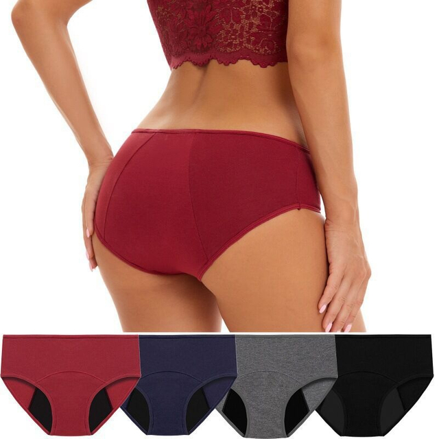 Heavy Flow Low Waist Period Panties Maximum Absorption Leak-Proof