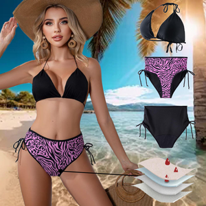 Four-layer Bikini Sexy Swimsuit Set Period Leakproof Waterproof Separates Menstrual Swimwear Women Comfort Swim Panties Design