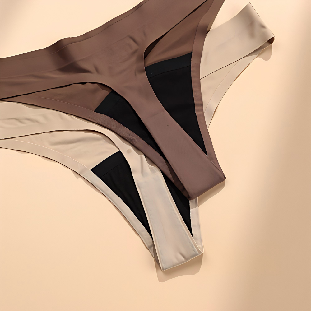 4-Layer Absorbent Thong Period Panties with Cotton Crotch — Leak-Proof OEM/ODM