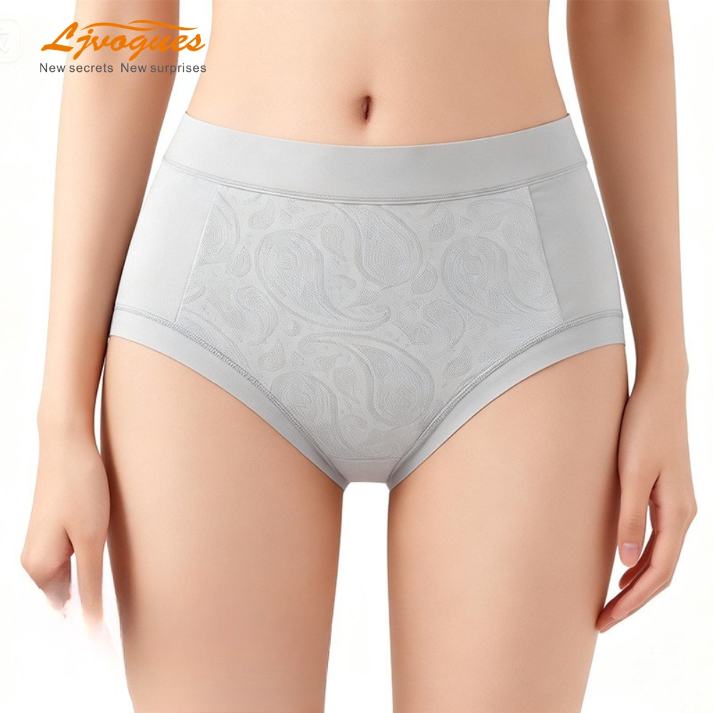 French Lace Jacquard Mid-Rise Boyshorts | Tummy-Smoothing Cotton Crotch Plus Size | 6 Colors L–3XL | OEM Wholesale