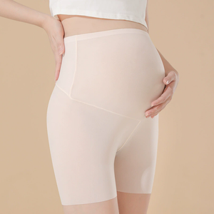 Pantaloni di sicurezza senza cuciture a 3 colori Forma a vita alta Comodo supporto per la pancia Leggings premaman Mutandine leggere e traspiranti | 9055