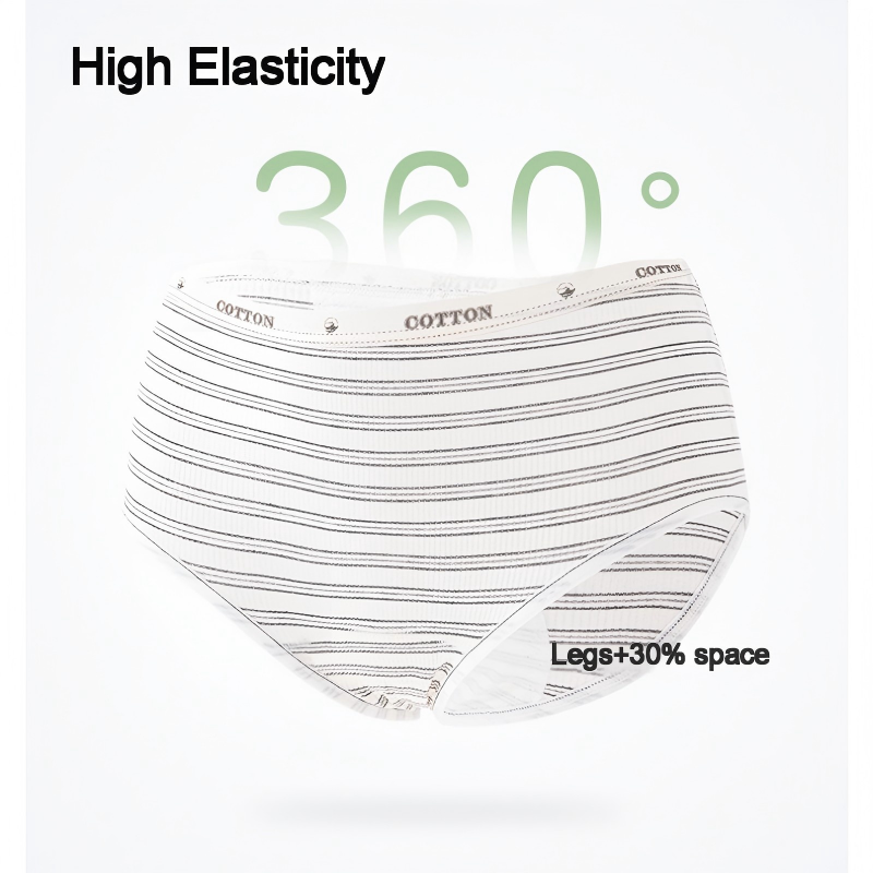 High Waist Antibacterial Plus Size Period Panties Extended Cotton Crotch