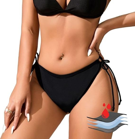 Wholesale Side Tie Period Swim Bottoms | Leakproof Swimwear OEM