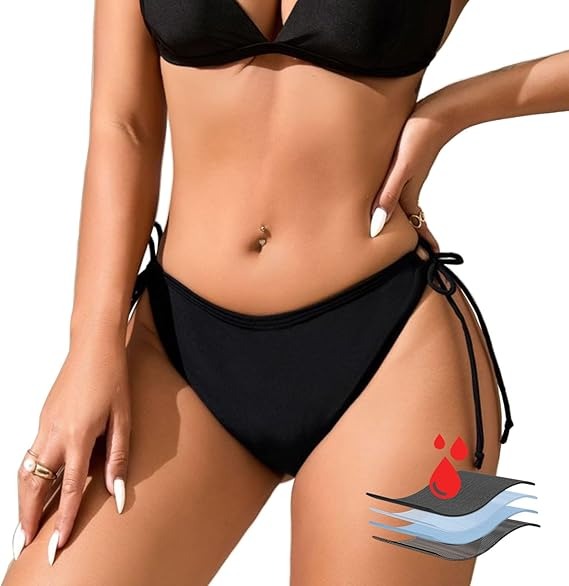Wholesale Side Tie Period Swim Bottoms | Leakproof Swimwear OEM