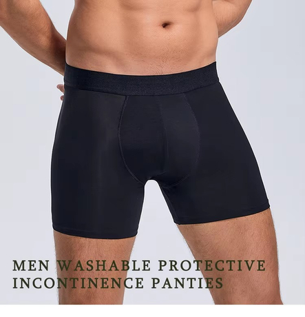 Best Men Bladder Leak Proof Underwear Boxer Reusable Washable Pants Urinary Absorbent Padded Incontinence Panties