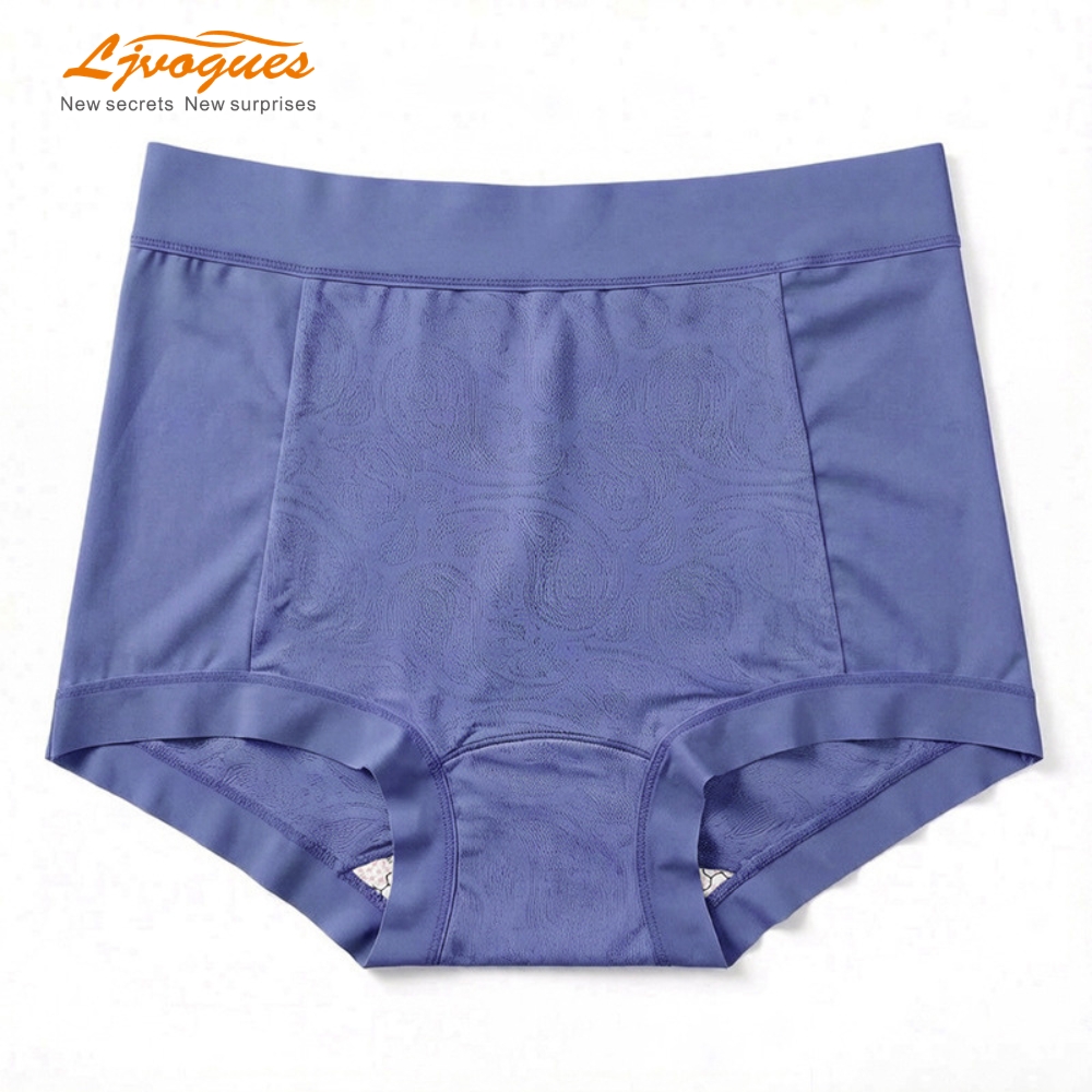 French Lace Jacquard Mid-Rise Boyshorts | Tummy-Smoothing Cotton Crotch Plus Size | 6 Colors L–3XL | OEM Wholesale