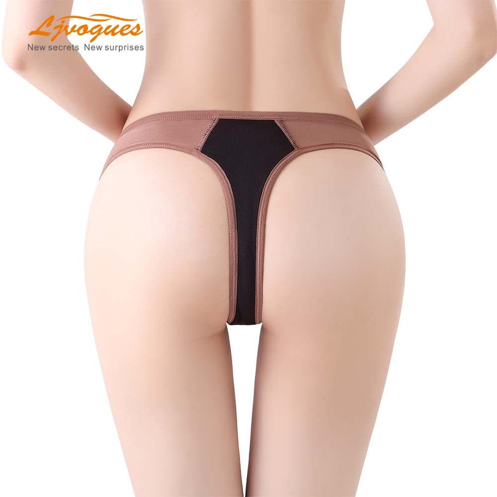 Breathable Mesh Period Thong | 4-Layer Bamboo Fiber Plus Size Menstrual Underwear | OEM Wholesale