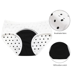 Teen Antibacterial Period Panties - Breathable Cotton Anti-Leak Hipster