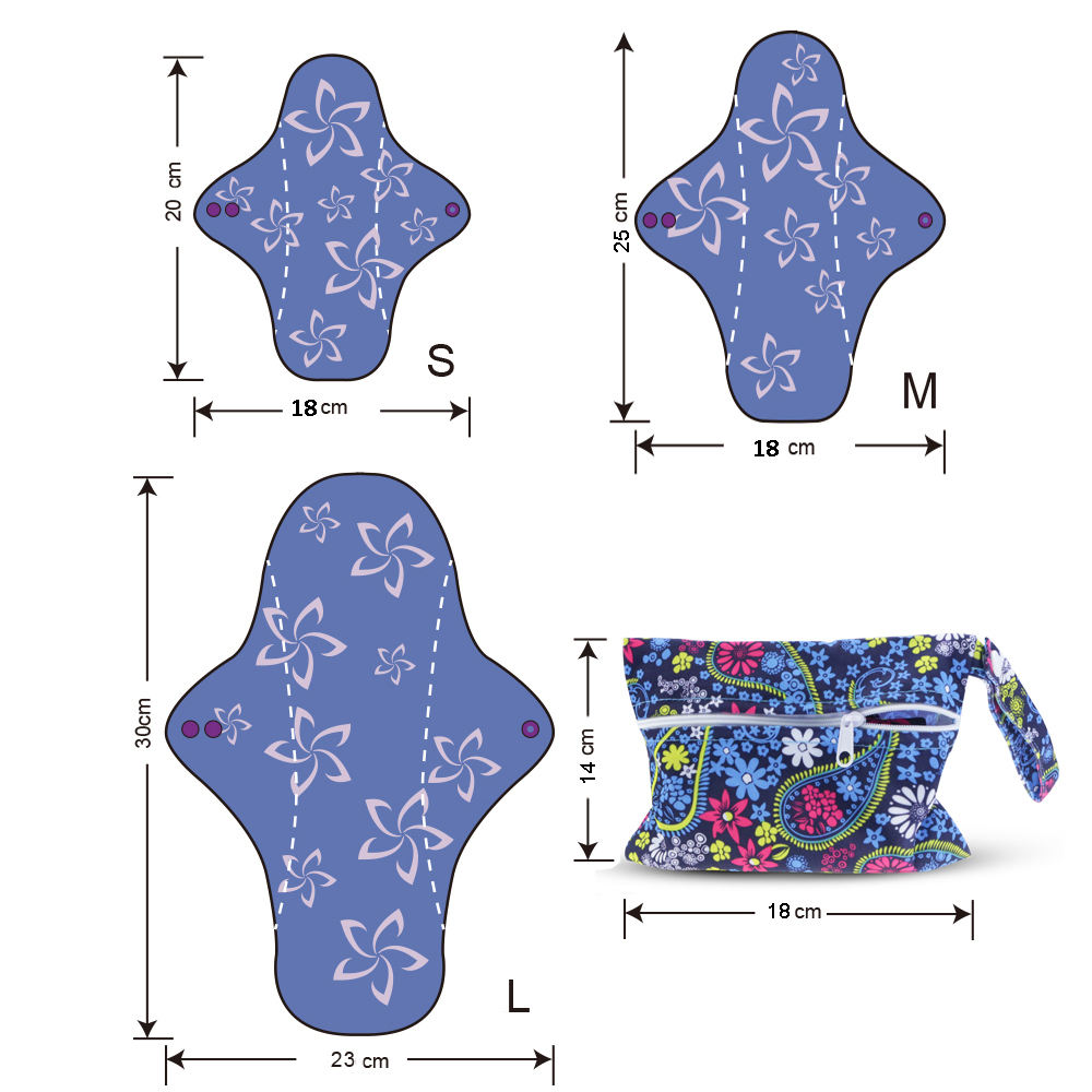 Reusable Bamboo Charcoal Sanitary Pad | Washable Period Care Pad for Women