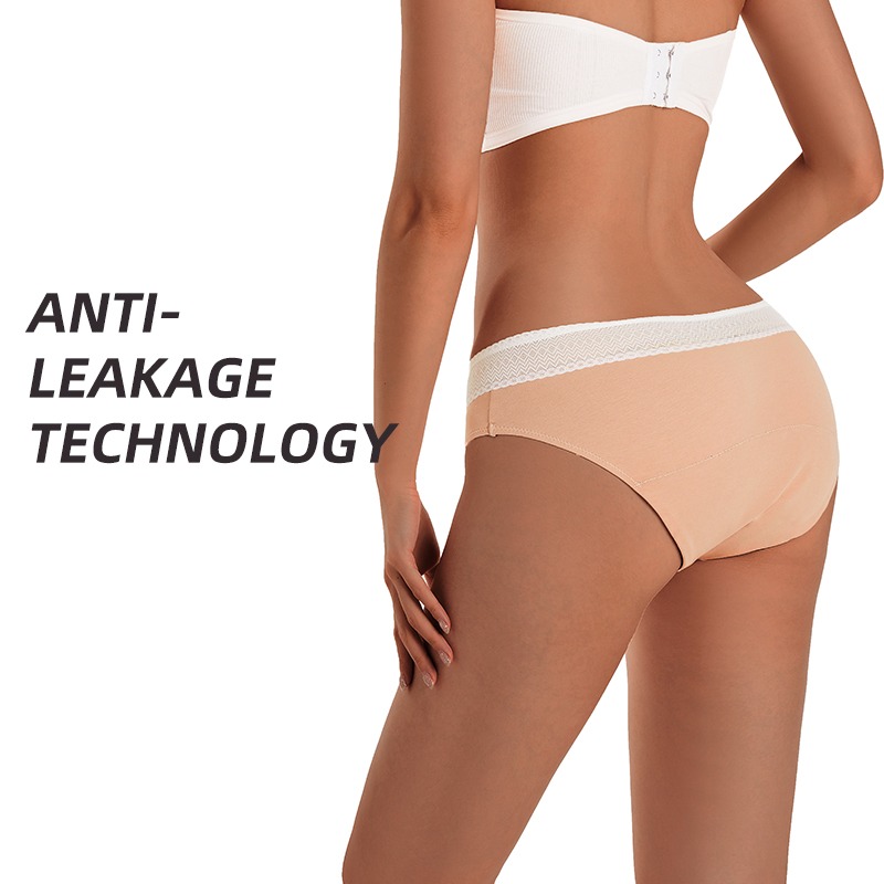 Model SH-QS01 High-Cut Printed Leak-Proof Briefs