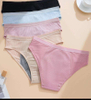 5-Color Cute Striped Teen Period Panties - 3-Layer Leakproof Cotton Gusset Comfort, Fresh Style Girls Menstrual Underwear