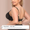 B-E Cup Black Ultra-thin See-through Bra Sexy Support U-shaped Back Design Plus Size Underwear Bra 3/2 Cup Type Breathable