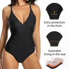 XS~2XL Sexy Triangle Thong Bodysuit Swimsuit 4-Layer Leakproof Period Protection Women Sport Swimwear Strappy One Piece Swimsuit
