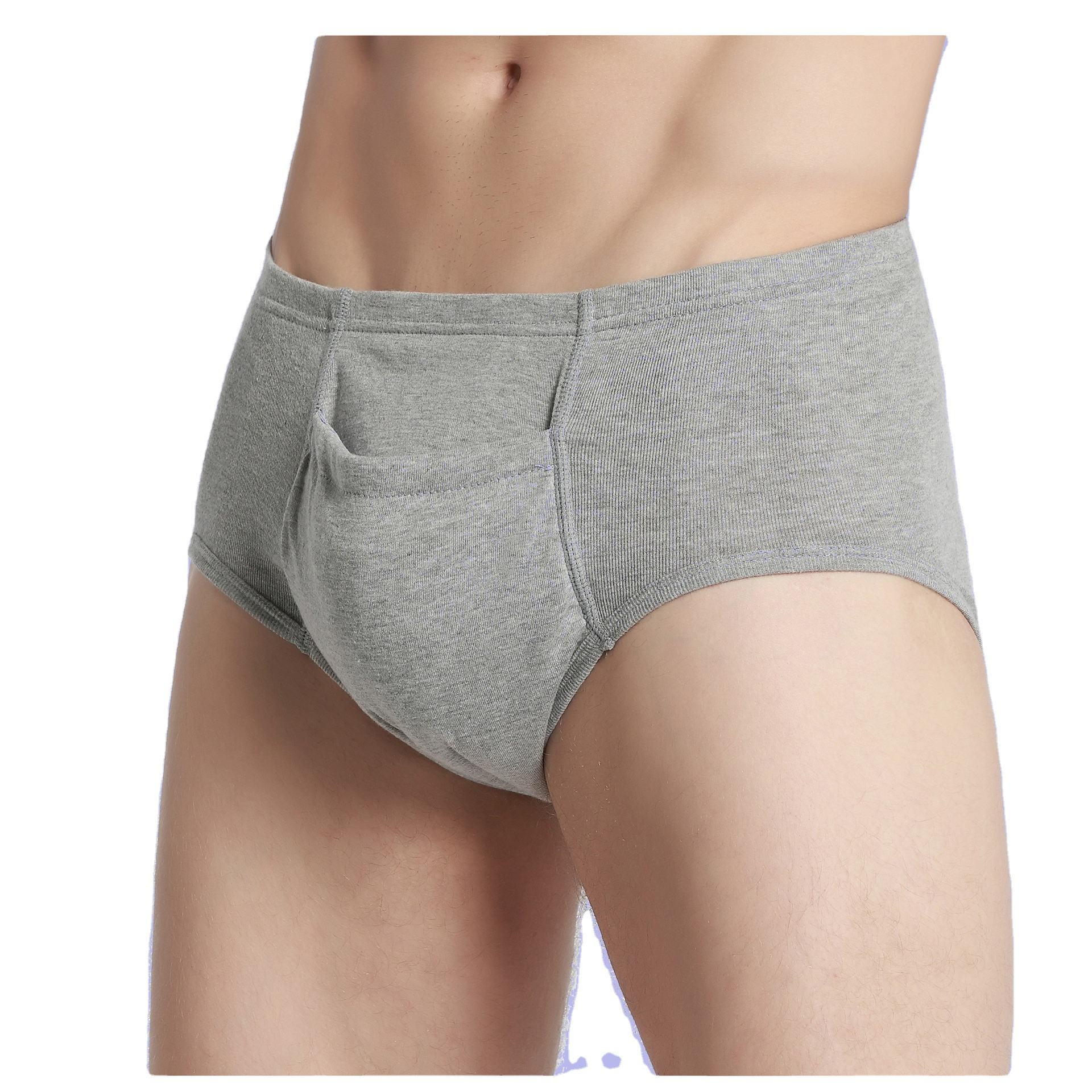 Newest Design Reusable Cotton Incontinence Underwear for Men Incontinence Panty Diapers for Elderly Adult