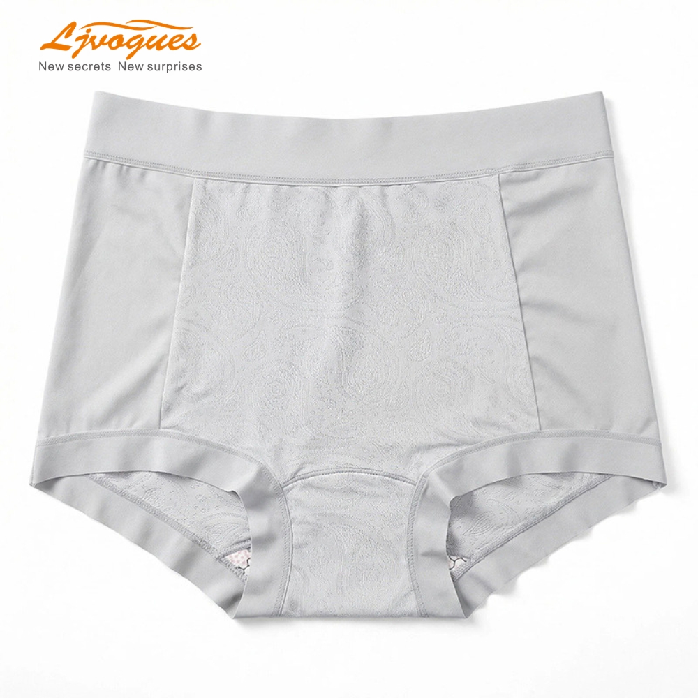 French Lace Jacquard Mid-Rise Boyshorts | Tummy-Smoothing Cotton Crotch Plus Size | 6 Colors L–3XL | OEM Wholesale