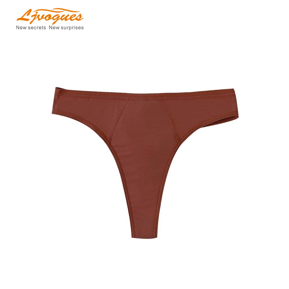Breathable Mesh Period Thong | 4-Layer Bamboo Fiber Plus Size Menstrual Underwear | OEM Wholesale
