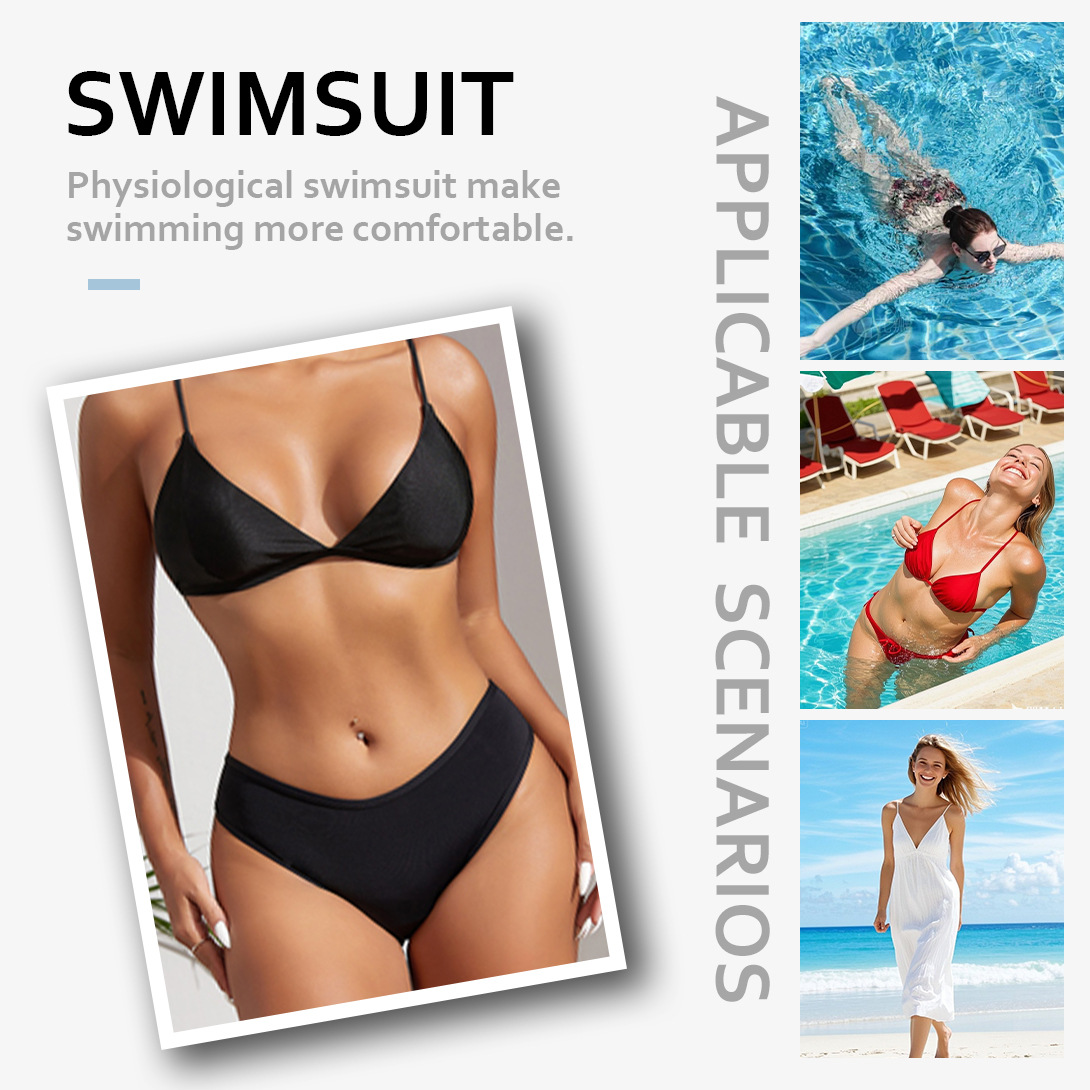 Cross-Border 4-Layer Leakproof Period Swimwear Bottoms Ready Stock Wholesale | Style