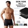 Model SH-G38 Men's Cotton Leak-Proof Boxer Briefs (50-150ml, OEKO-TEX)