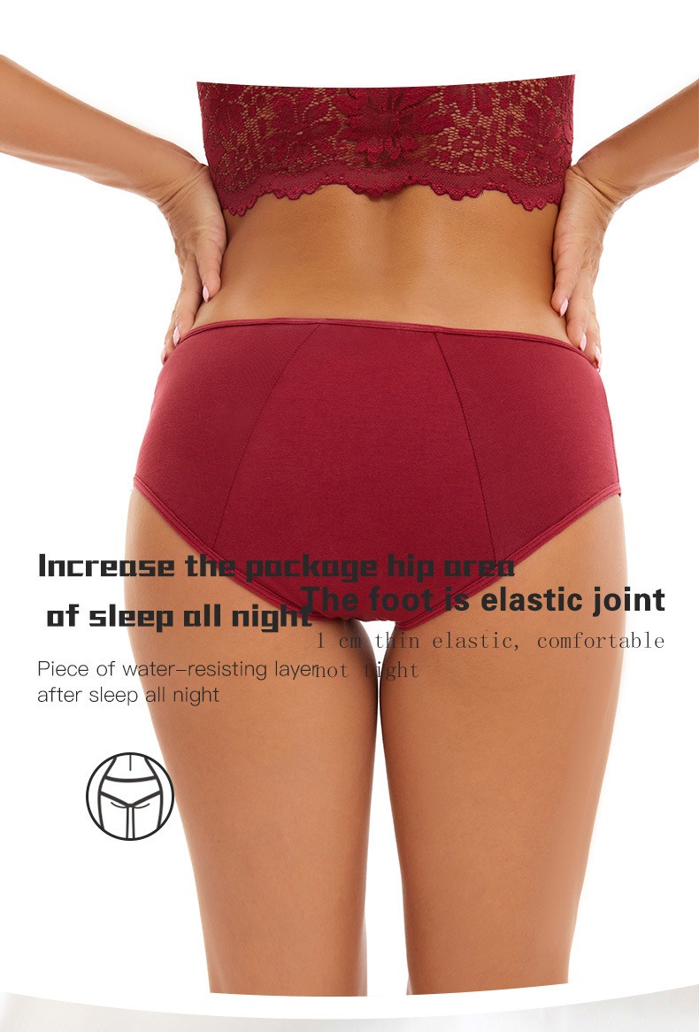 Heavy Flow Low Waist Period Panties Maximum Absorption Leak-Proof