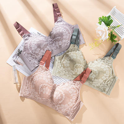 Plus Size Comfortable Lace Maternity Nursing Bra Breastfeeding Full Cup Maternity Clothes Wirefree Breast Feeding Bra Women