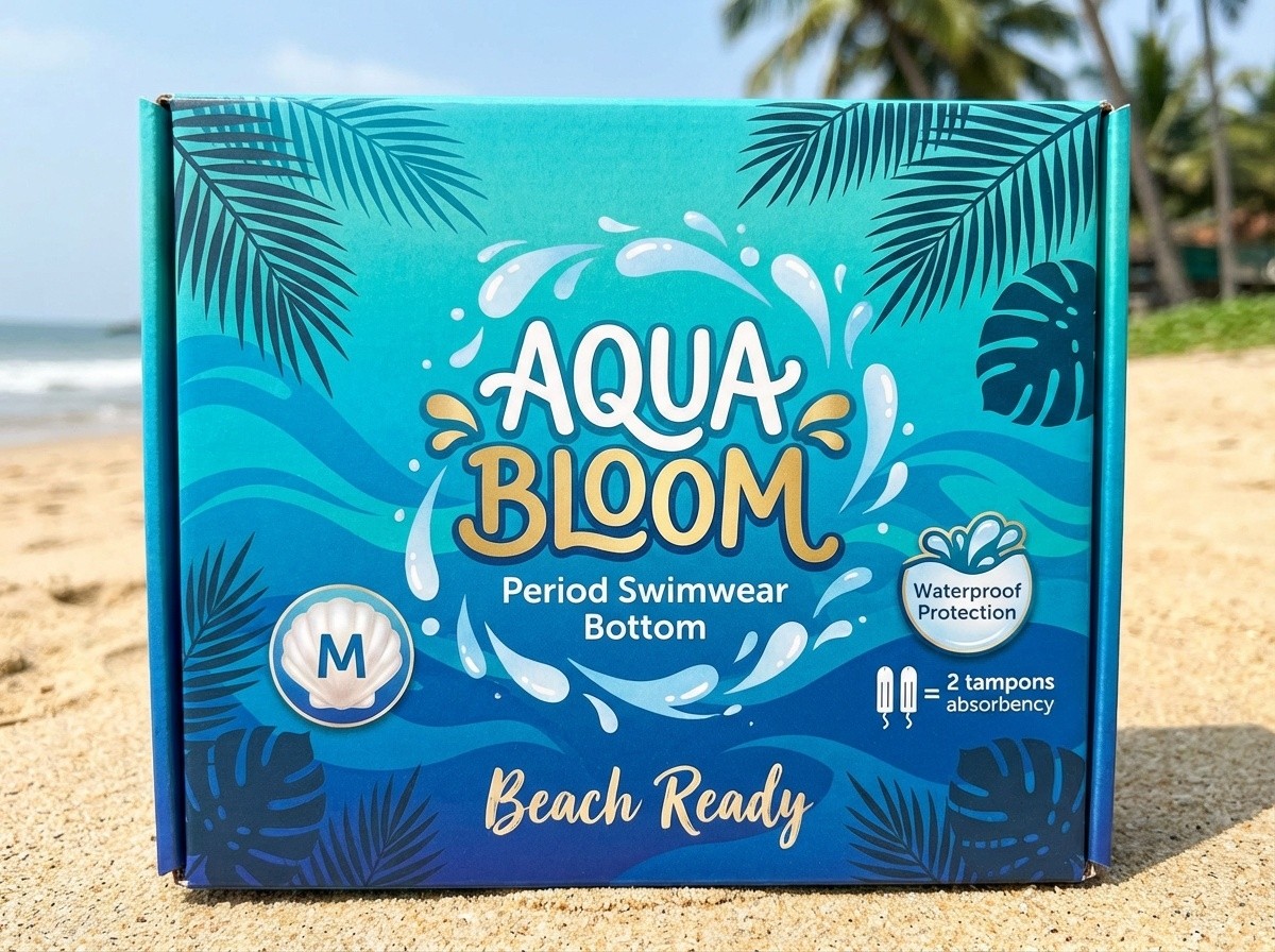 The Swimwear Series: Leak-Proof Period Panties Packaging Design