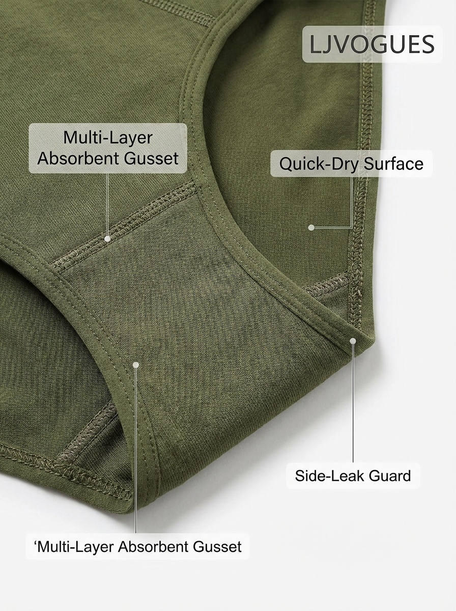 LJVOGUES Style 05 Protective Underwear — 50ml Absorbency, Sand, XXS–3XL 