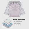 Washable Adult Incontinence Underwear | OEM Reusable Cloth Diaper Pants — 100% Cotton, 5-Layer 3D Leak-Proof, High Elastic Waistband, L–XXL, Wholesale & Custom Manufacturing