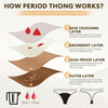 Wholesale Lace Period Thongs | Elegant Leak Proof Menstrual Panties OEM