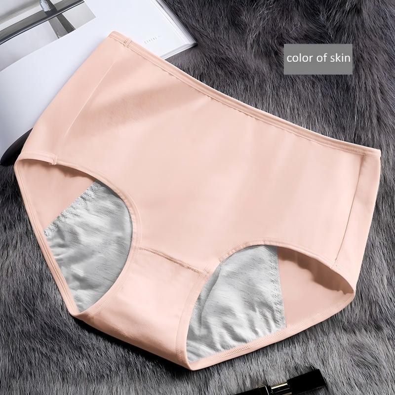 Pure Cotton Mid-Waist Period Panties Breathable Anti-Leak Everyday