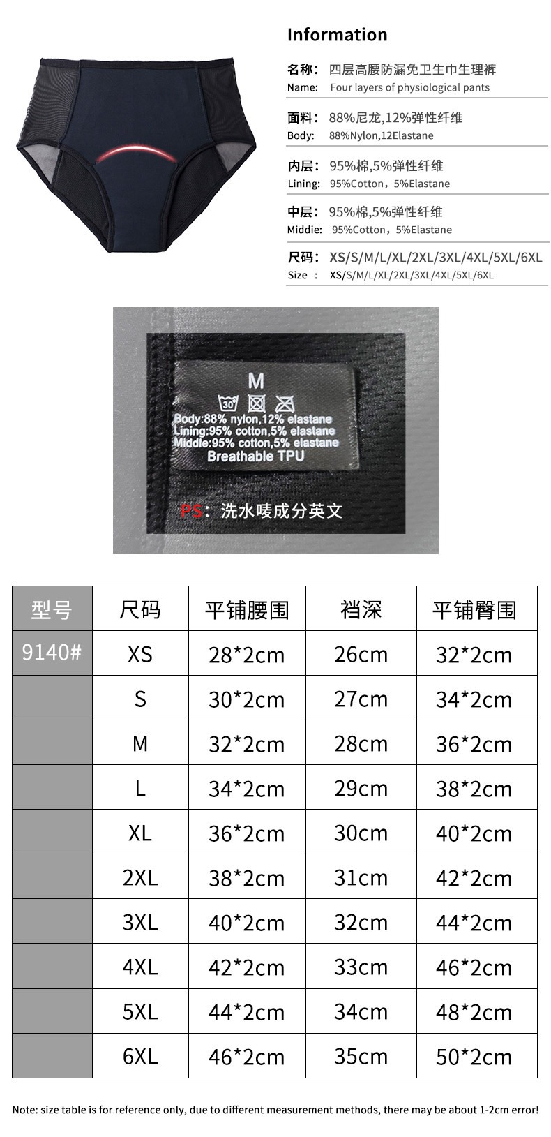 Wholesale Mesh Panel Period Panties