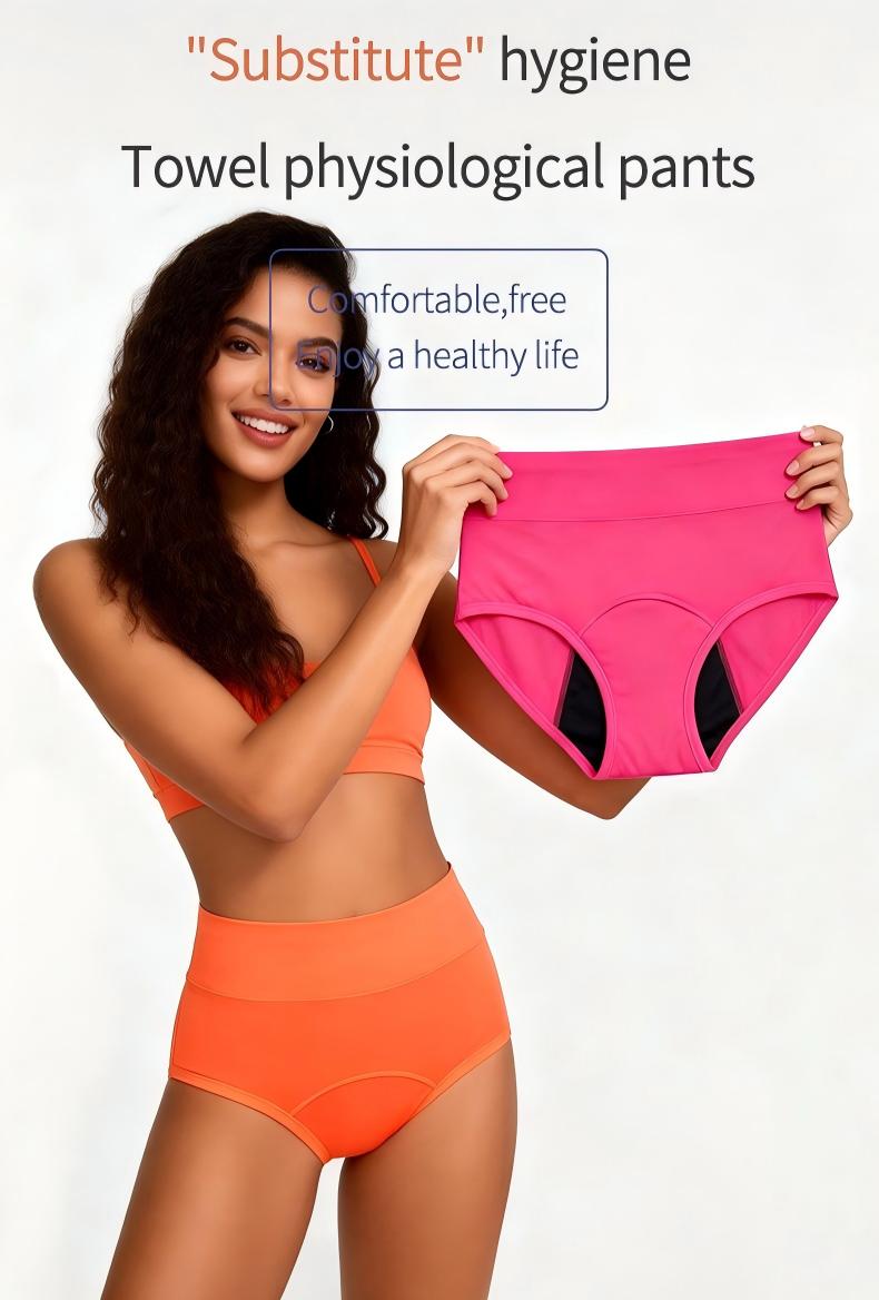 European Plus Size High Waist Shapewear Period Panties