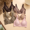BA823 Women's Leopard Print Seamless V-Neck Bra | Wireless Bralette with Semi-Fixed Pads | OEM/ODM Wholesale