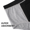 Model SH-001MIBBR Men's Leak-Proof Briefs (50-150ml, Heathered, Contrast Waistband)