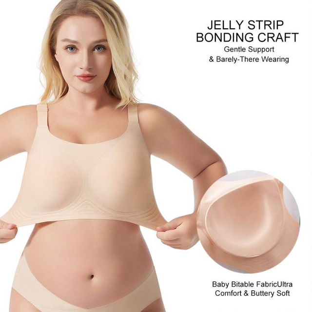 6 Colors XS-3XL Smooth Series High Elastic Thick Shoulder Straps Large Size Women's Bra Breathable Side Soft Support Gathered | KJD01