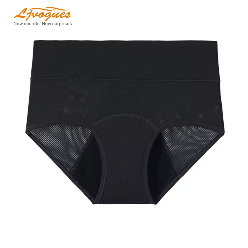 High-Waisted 3-Layer Period Briefs | Regenerated Cellulose Fiber Gusset | 8 Colors XS–5XL | OEM Wholesale
