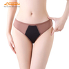Breathable Mesh Period Thong | 4-Layer Bamboo Fiber Plus Size Menstrual Underwear | OEM Wholesale