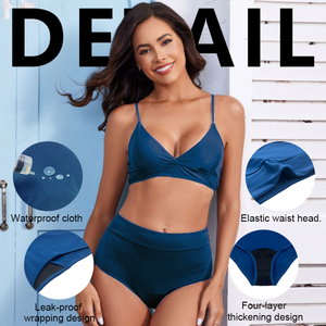 Plus Size High-Waist Leakproof Period Underwear (Tummy Control, Hip-Hugging) — Beach & Swim Ready | Ready Stock Wholesale | MOQ 2