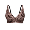 BA823 Women's Leopard Print Seamless V-Neck Bra | Wireless Bralette with Semi-Fixed Pads | OEM/ODM Wholesale